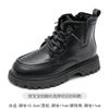 Botas Martin Británicas Baba Duck para Niños Nuevas 2024 Otoño Botas Individuales Niñas Pequeñas Moda Niñas Botas de Cuero Negras