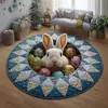 Nueva Alfombra de Piso de Conejo de Pascua para Sala de Estar, Alfombra Decorativa con Efecto Visual 3D, Alfombra de Entrada Antideslizante y Resistente a la Suciedad, Transfronterizo
