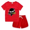 Camiseta de cuello redondo para niños de verano 2023, pantalones cortos, camisa informal coreana, camiseta interior absorbente de sudor para niños