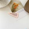 Pinza para el cabello triangular de color personalizada linda estilo coreano, clip para flequillo, clip lateral, ins de celebridad cibernética, pinza para el cabello con temperamento