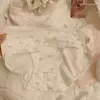 Calcinhas de Algodão Bebê Grau 10A com Gancho Estendido de 18cm para Mulheres com Laço Floral, Cuecas Antibacterianas de Cintura Média para Meninas
