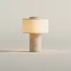 Lámpara de Mesa Minimalista Nórdica Dormitorio Mármol Diseñador Decoración Suave Sala de Estar Estudio Habitación de Hotel Lámpara de Mesita de Noche