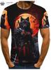Camiseta de manga corta para hombre con estampado animal 3D de animales, estilo urbano, camiseta informal de gran tamaño.