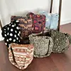 Bolsa Saco Pelúcia Estampa Leopardo Retrô Outono/Inverno 2025 Bolsa Tiracolo de Grande Capacidade Bolsa de Ombro Casual Lona para Estudantes