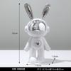 Adornos de Conejo Electrochapados de Lujo Ligero Sala de Estar Mueble de TV Vinoteca Decoración para el Hogar Entrada Artesanías de Decoración Suave de Alta Gama
