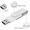 Pen drive USB com clipe giratório atacado grande capacidade 8g16g32g64g128g leilão pen drive giratório atacado
