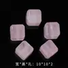 Acessórios de Contas Espaçadoras de Cubo de Açúcar de Quartzo Rosa Natural Contas Regulares Facetadas de Cristal Fantasma Pedra Bruta Quadrada Kit de Material para Joias DIY