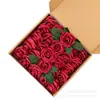 Fábrica en stock caja de regalo rosas de simulación 8cm25 caja de regalo de rosas para el Día de San Valentín flores de espuma de PE