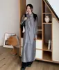 Talla Actualizada Estilo Coreano Simple Versátil Viaje Cotidiano Diseño de Nicho Sentido de Diseño Superposición Solapa Camisa Camisola Vestido