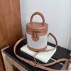 Bolso tipo cubo de alta gama transfronterizo para mujer, nuevo bolso de hombro de moda 2026 con bloques de color, bolso cruzado versátil para el día a día