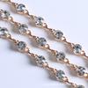 Cadena de aleación de venta caliente para chaqueta, tirante, cadena decorativa de 8 mm, cadena de pedrería, cadena de taladro para cinturón cosido a mano DIY