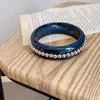 Pulsera Geométrica de Acrílico de Resina Brazalete Estilo Vintage Retro para Mujer Nicho Sentido de Diseño Único Joyería para la Mano