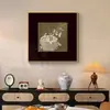 Pintura de Decoración de Pared para Sala de Estar Artística Vintage, Pintura de Mesa de Estudio de Dormitorio Estilo Francés Mediados de Siglo, Arte de Pared Cuadrado, Pintura Colgante para Entrada