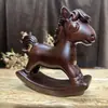 Estatueta de Cavalo de Ébano para o Ano do Cavalo, Esculpida à Mão, Decoração de Mesa, um Presente para o Ano do Cavalo