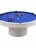 Mesa de Billar Redonda Villa, Mesa de Nueve Bolas para Entretenimiento en Bar Interior, Mesa de Billar Multifuncional Tres en Uno Negra Ocho Comercial