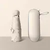 Paraguas de cápsula de bolsillo 50% de descuento sombrilla compacta portátil mini sombrilla para el sol para mujeres, protección UV, logo personalizable