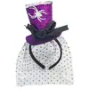 Festa Fantasia de Halloween Adereços de Performance Aro de Cabeça Cabeça de Morcego Aranha Caveira Abóbora Chapéu de Bruxa Aro de Cabelo Fivela de Cabeça