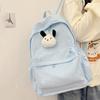 Mochila Escolar Lisa para Estudiantes Universitarias, Mochila de Color Sólido de Gran Capacidad para Estudiantes de Secundaria y Preparatoria, Mochila de Almacenamiento para Estudiantes