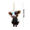 Adornos navideños transfronterizos, adornos para árboles, acrílico, dibujos animados, simulación de vaca, vidrio, pepino encurtido, colgante, decoración del hogar