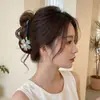 Pinza para el pelo con lazo para cabello fino, horquilla floral vintage de otoño e invierno, nueva y linda pinza de garra 2025