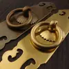 Nuevo tirador de anillo de latón macizo clásico estilo chino, tirador de mueble antiguo para gabinete de vino, tirador de puerta de cajón, gabinete, armario