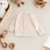 Chaqueta de Punto Estilo Coreano para Otoño e Invierno, Cárdigan de Clase A para Bebé, Top Versátil para Niños Pequeños, Suéter, Ropa para Niños