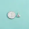 Pingente Sólido de Prata Esterlina S925 Pingente de Elefante Auspicioso Pulseira de Corda Trançada Pingente de Colar Acessórios de Pingente Feitos à Mão DIY