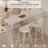 Mesa de Bar Hogar División de Pared Estilo Crema Balcón Ocio Barra Pequeña Mesa Alta Simple Cocina Mesa de Bar Blanco Puro