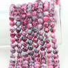 Cuentas de Copo de Nieve de Vidrio Colorido de 8 mm Cuentas Redondas Explotadas Cuentas con Patrón Joyería Hecha a Mano DIY Pulsera Collar Accesorios con Cuentas