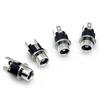Conector de alimentación DC025M 5.5 * 2.1mm conector de carga enchufe directo base hembra de audio con tornillos y tuercas de soporte
