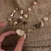 ¡Hecho a mano! Pulsera de Estrella de Concha Marina para Mujer, Estilo Vacaciones de Verano en la Costa, Cadena para Clavícula Única y Exquisita