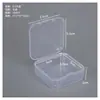 Caja de Plástico Transparente Cuadrada de 5.5 cm Pegatina Caja de Empaque para Joyería de Cuentas Pequeñas Caja de Almacenamiento para Cuentas Perler Caja Organizadora para Pasadores de Cabello Artículos Varios