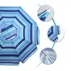 Suministrar (Impresión de dirección) Sombrilla de Playa No Tejida Rayada Sombrilla para Exteriores Protección Solar Plegable Protección UV