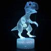 Suministro Transfronterizo al por Mayor Luz Nocturna 3D Tablero Acrílico Adorno de Regalo Dinosaurio Colorido Táctil Inteligente Lámpara de Escritorio LED
