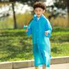 Impermeable Transparente de Poncho Portátil Eva Kidsren, de una Pieza Escarchado, Extendido y Engrosado, para Estudiantes de Primaria, Senderismo al Aire Libre