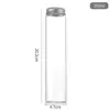Botella de Vidrio de 47 mm de Diámetro con Múltiples Capacidades y Tapa de Aluminio Plateada, Botella de Vidrio Transparente para Medicina, Botella de Vidrio de Goji Negro