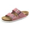Pantuflas Birkenstock de Doble Hebilla 2026 Verano Nuevo Estilo Slip-On Suela Suave Exterior de Corcho Birkenstock Sandalias de Dos Tiras