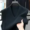 Chaleco suéter de punto al por mayor transfronterizo para hombre, chaleco de punto cálido ajustado para otoño e invierno para hombre