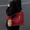 Bolso Nicho Coreano para Mujer Nuevo de Gran Capacidad Moda de Gama Alta Otoño e Invierno Bolso de Hombro a Cuadros Bolso Tote para Viajar
