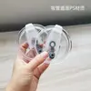 Tapa de Vidrio para Taza Tapa con Popote Tapa con Popote de Bambú Asa de Madera Cuchara Posavasos Cepillo para Tazas Cepillo para Popotes Accesorios para Tazas