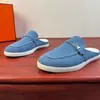Zapatillas Casuales de Cuero Genuino de Venta Caliente Transfronteriza Hms para Hombre Gamuza Multicolor Hebilla Metálica Mocasines Suministro Directo