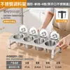 Caja de condimentos de acero inoxidable con compartimentos para condimentos, mermelada e ingredientes en polvo para hielo, adecuada para puestos