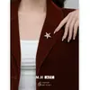 Broche de Estrella de Cinco Puntas con Circonita, Accesorio de Moda de Alta Gama de Nicho, Decoración Elegante y con Estilo para Traje, Mayoreo