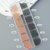 Caja de 12 Piezas para Uñas Transfronterizas Perlas de Acero Uñas Doradas Plata Oro Rosa Tamaños Mixtos Decoraciones Metálicas Estilo Lujo Ligero