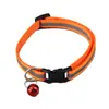 1.0 Suministros para Mascotas Hebilla Negra Collar Reflectante Perro Pequeño Correa para Perro Collar con Campana Gato Collar para Gato