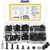Conjunto de Parafusos M4 Torx com 285 Peças, Cônicos, Porcas e Arruelas, Cabeça Chata Padrão Gb2673