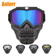 Anlorr máscara de motocicleta óculos off-road óculos de motocicleta capacete óculos à prova de vento masculino