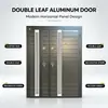 Puerta de Entrada de Aleación de Aluminio Insonorizada Antirrobo Moderna Segura Duradera Soporta Tamaños Personalizados Puerta de Entrada