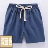 Shorts Infantis Puro Algodão Verão Finos para Meninos Cinco Pontos Esportivos Casuais Calças de Casa para Meninas Infantis Bebê Hot Pants