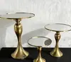 Estilo Old Money Suporte de Display Dourado para Sobremesas Rack de Exibição Casamento de Inauguração Intervalo para Chá Refeição Fria Suporte de Bolo Bandeja Mesa de Exibição de Sobremesas Rack